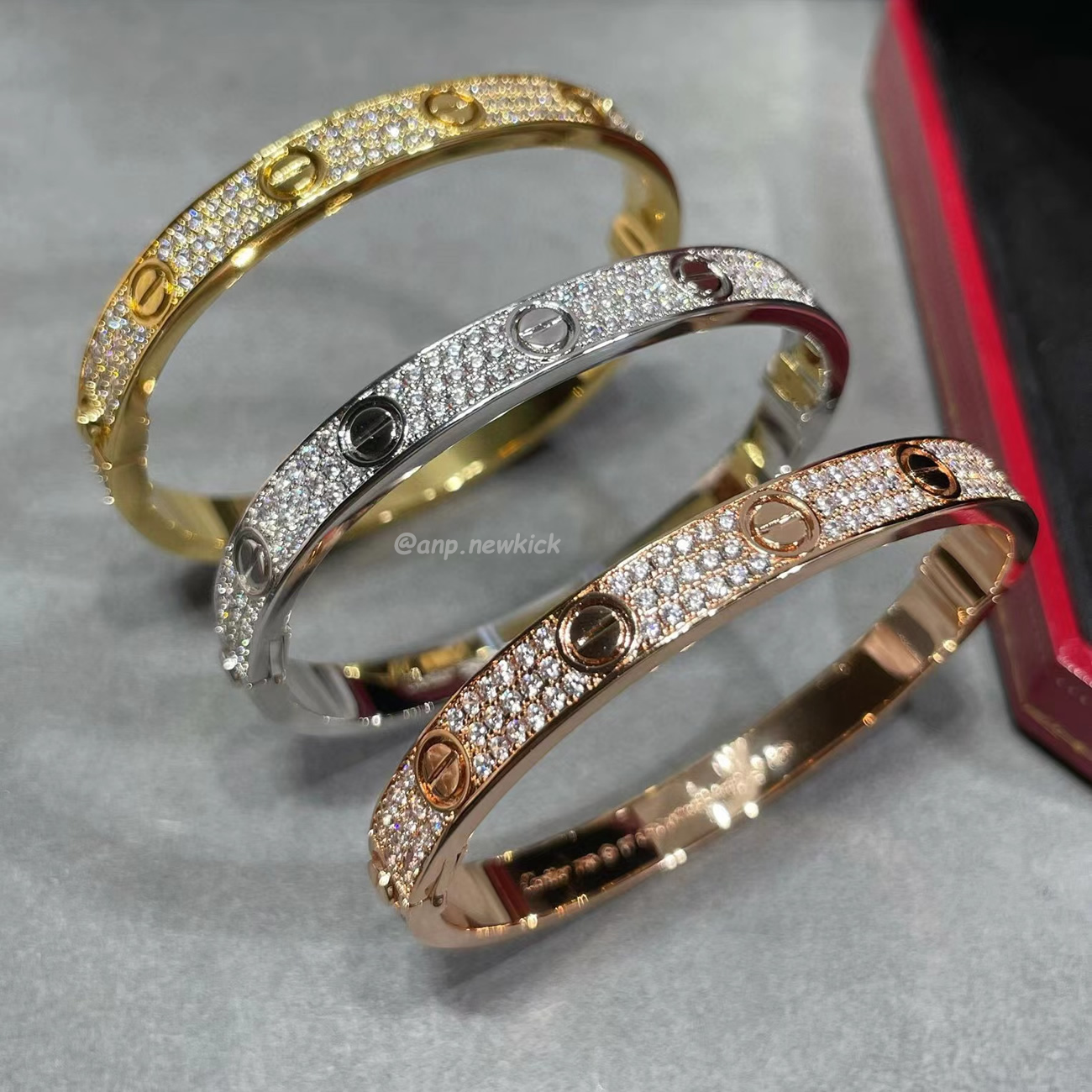 Cartier Bracelet Wide Version Full Sky Star Gold Rose Gold Platinum (1) - newkick.cc